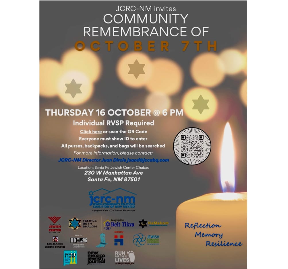 Santa Fe Oct 16 6 PM Community Remembrance