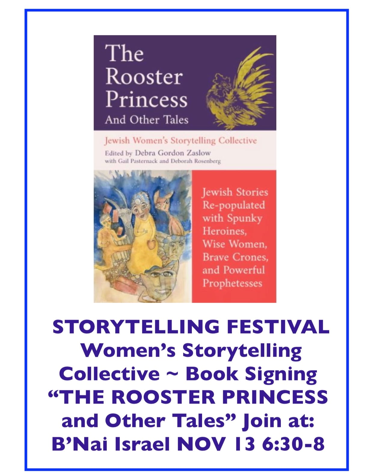 The Rooster Princess and Other Tales by Jewish Women's Storytelling Collective Edited Debra Gordon Zaslow