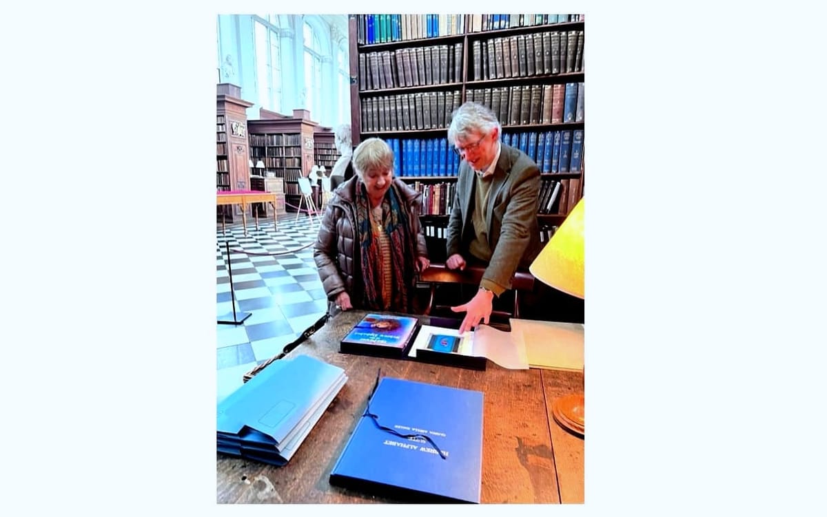 “The Power of Hebrew” Reaches England:  Santa Fe artist’s work finds a home at Cambridge University