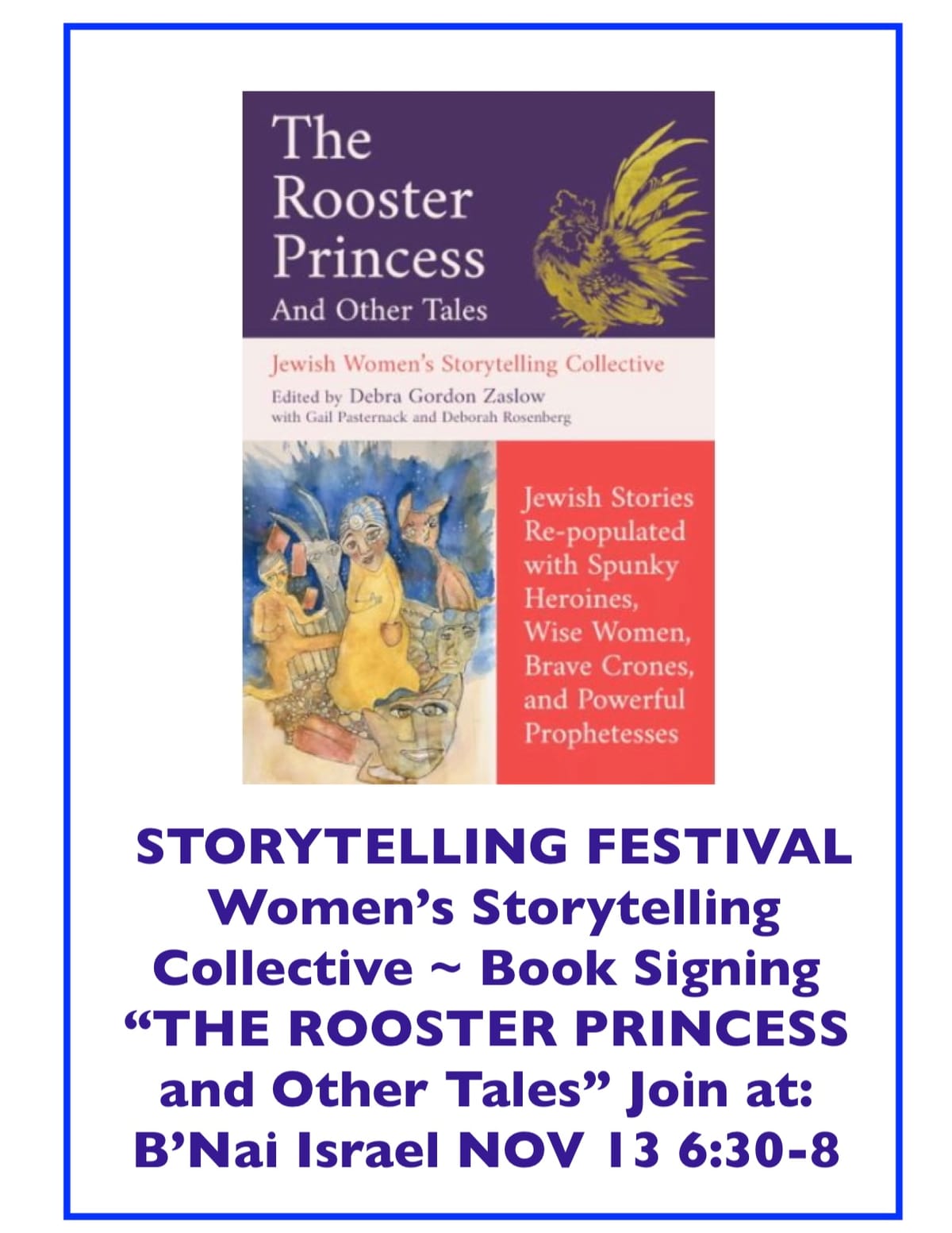 The Rooster Princess and Other Tales by Jewish Women's Storytelling Collective Edited Debra Gordon Zaslow