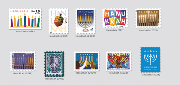 The History of the Ten US Hanukkah stamps